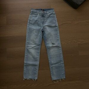 Express High Rise Straight Ankle Jeans